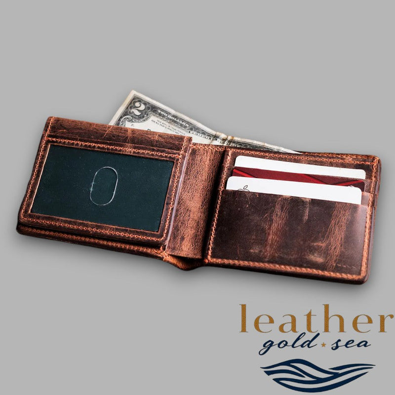 American Leather Wallet – Brown & Durable