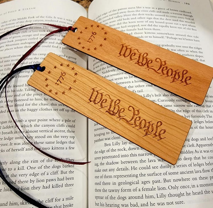 We The People Constitution Patriotic Wooden Bookmark Set – Handcrafted by U.S. Veterans