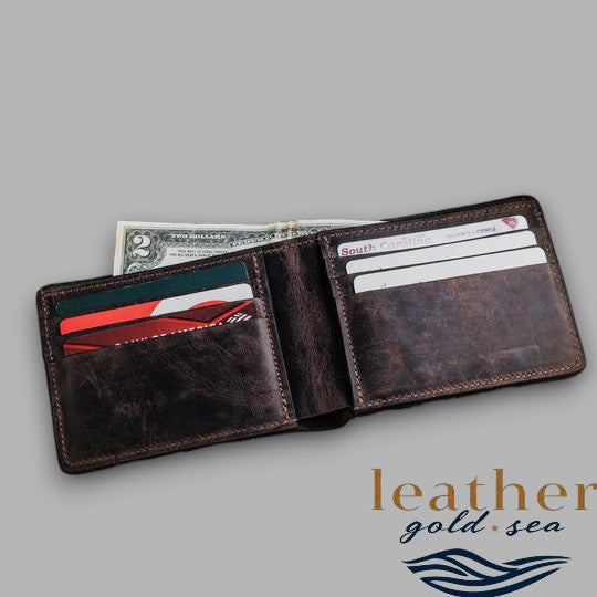 American Leather Wallets – Handmade Brown Leather