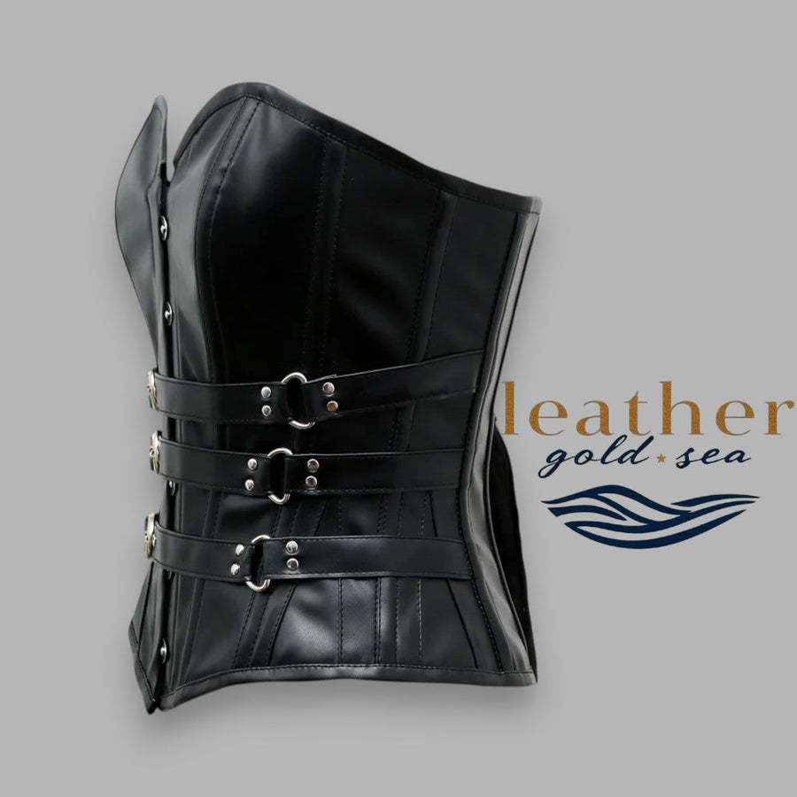 Black Leather Corset Dress – Bold Handmade Style
