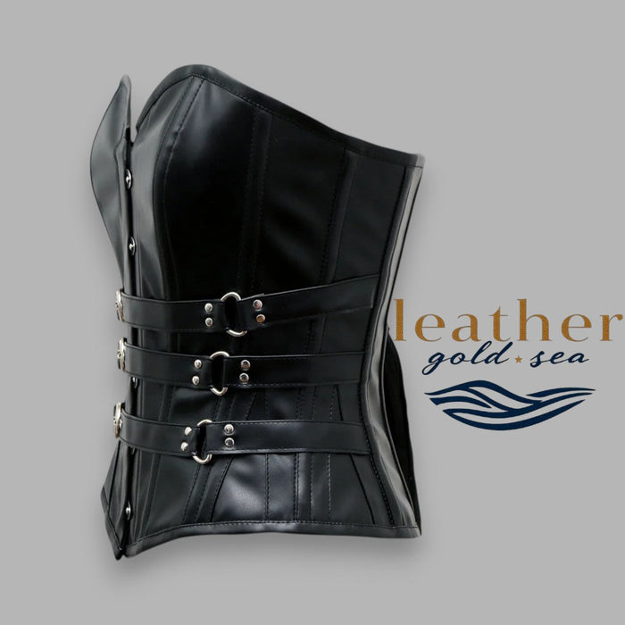 Black Leather Corset Dress – Bold Handmade Style