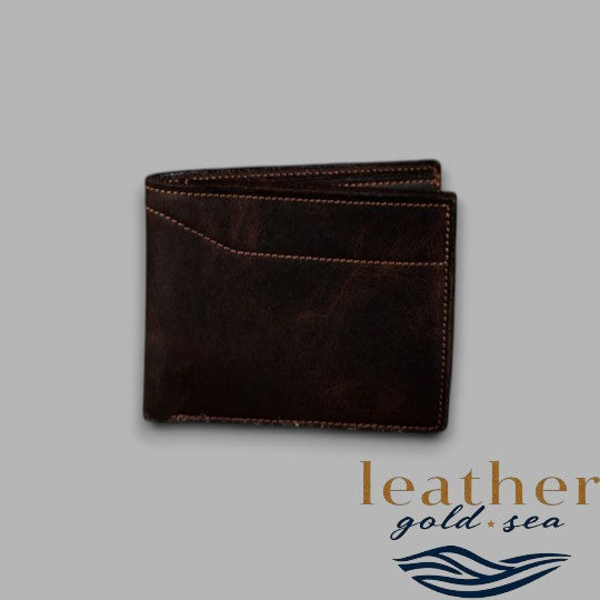 Handmade American Leather Wallets - Dark Brown