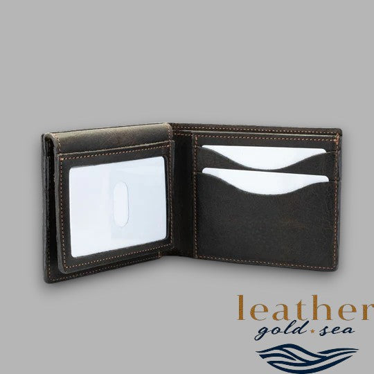 Handmade American Leather Wallets - Dark Brown