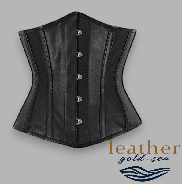 Black PVC Corset – Leather Underbust Fit