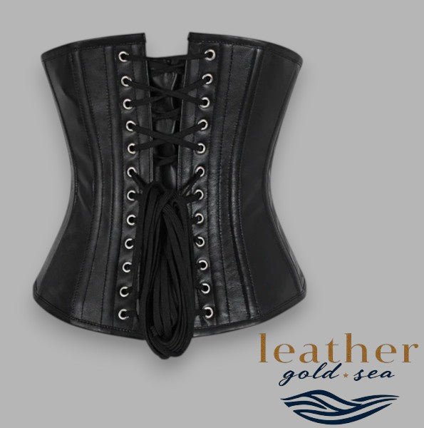 Black PVC Corset – Leather Underbust Fit