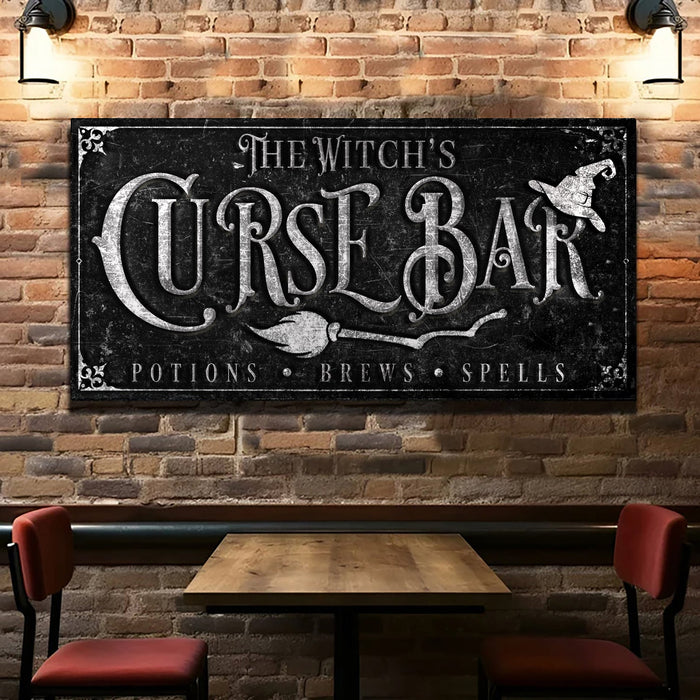 The Witchs Curse Bar Halloween Sign