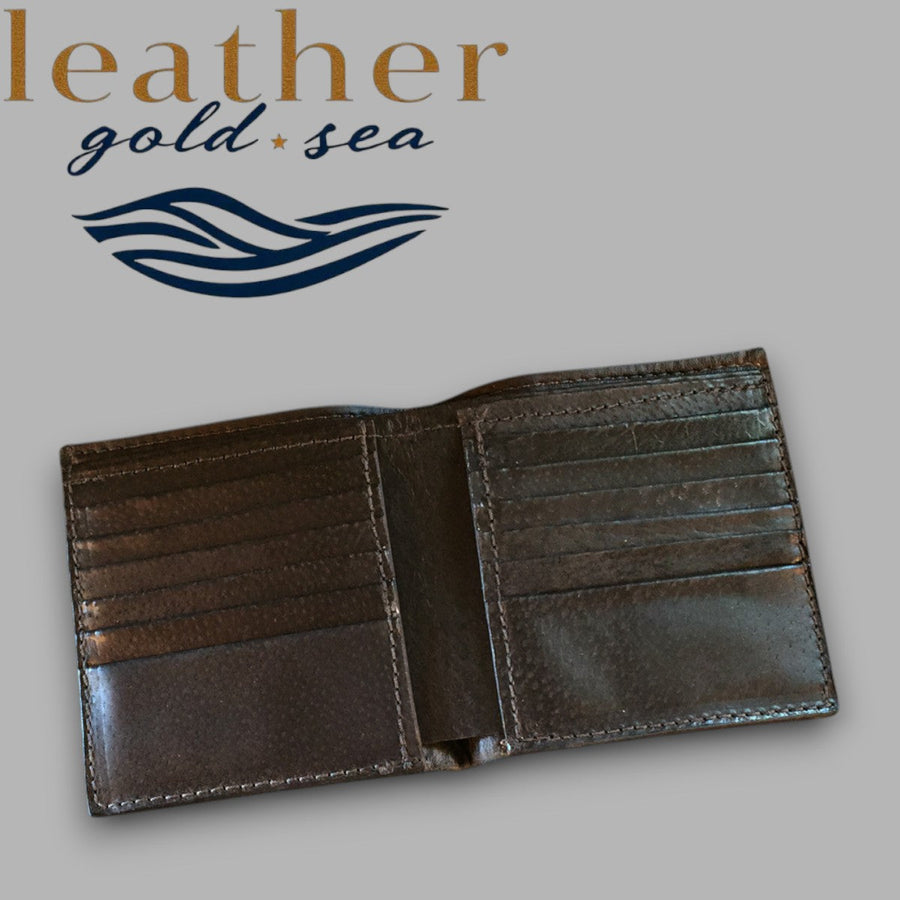 Brown Leather Wallet | Alligator Wallet | Genuine Leather Wallet