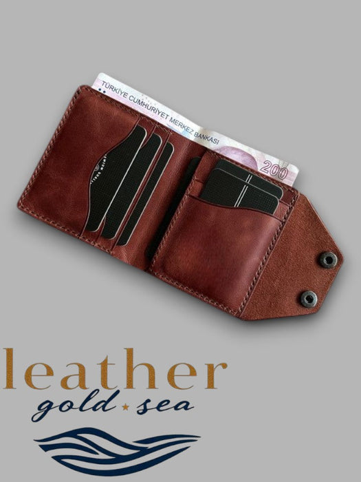 Cowhide Leather Wallet – Brown Wallet for Men