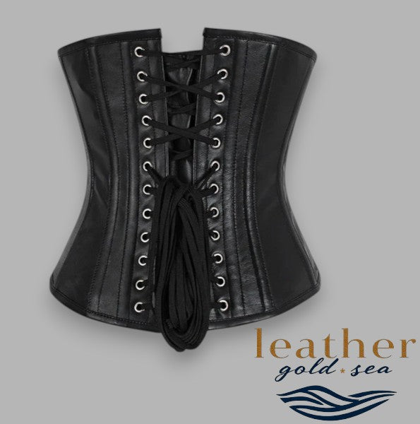 Corset Underbust Black – Handcrafted Leather Fit