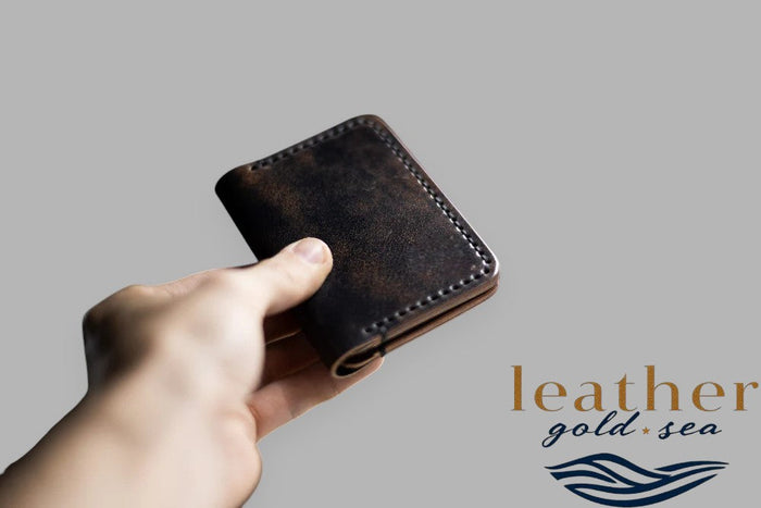Italian Wallets for Men - Dark Brown Leather