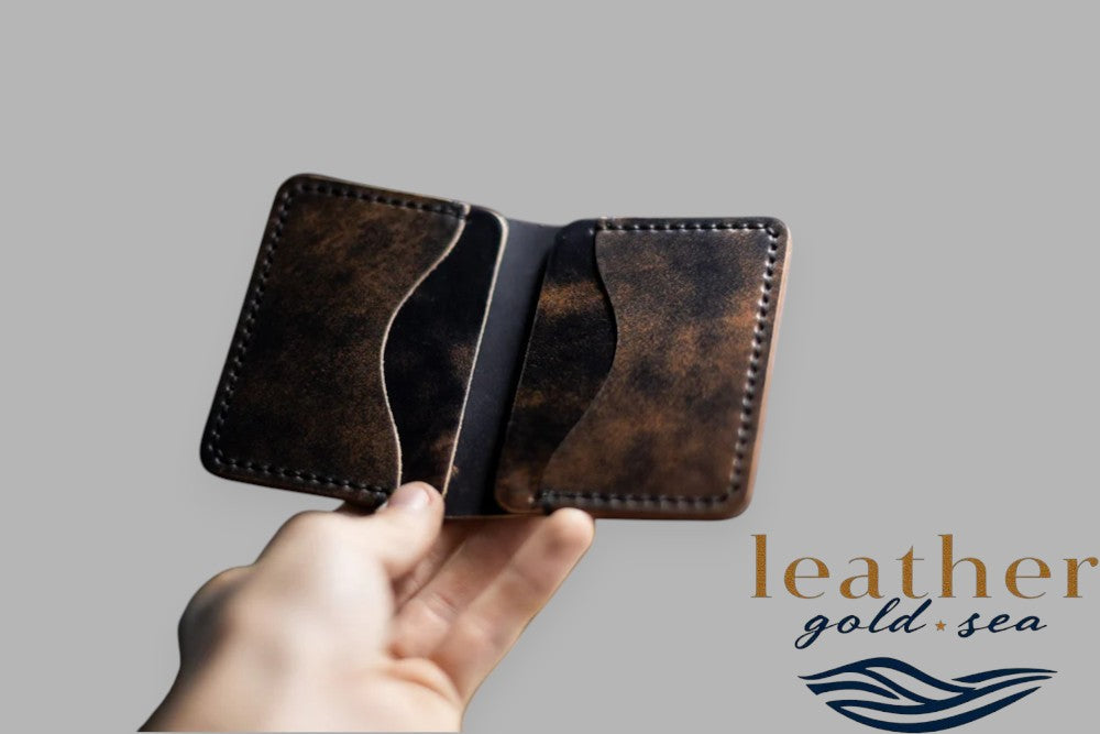 Italian Wallets for Men - Dark Brown Leather