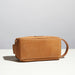 light tan leather dopp kit made. by hand in portland maine