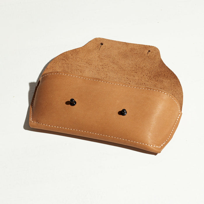 tan handmade leather sunglasses holder classy