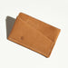card holder wallet that can stretch to hold more in tan leather made in portland maine by hand