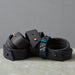 textured black leather bracelets made by hand in portland maine