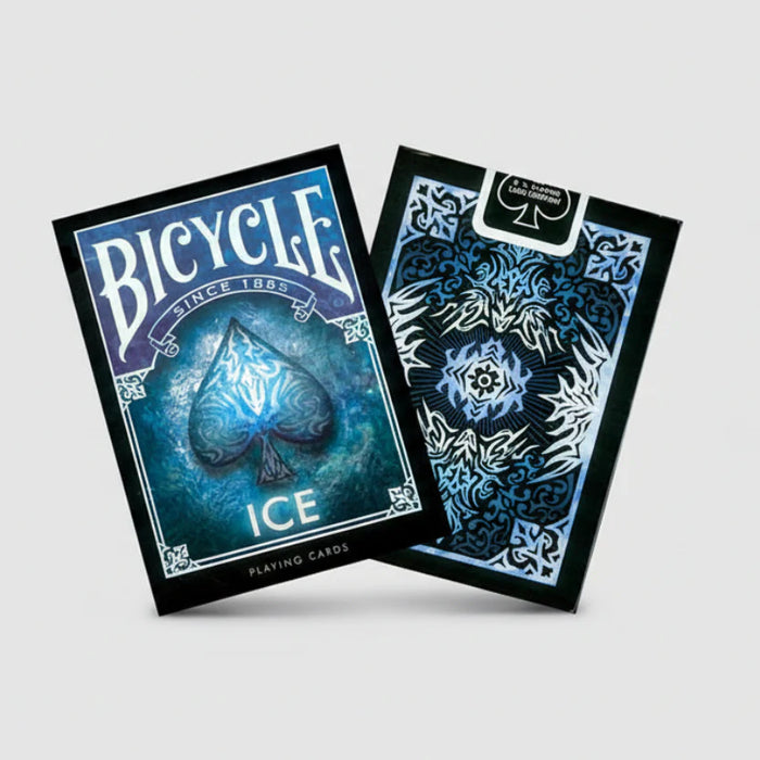 Bicycle Ice Playing Cards – Frozen Cyan & Black Design