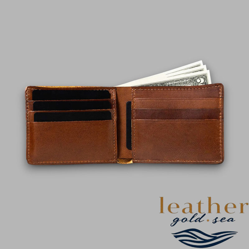 Cowhide Leather Wallet – Brown Genuine leather