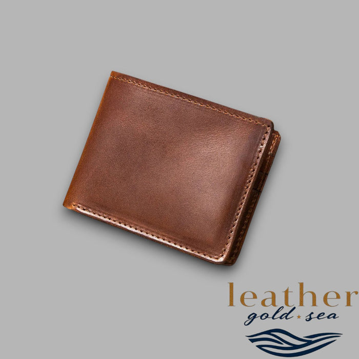 Cowhide Leather Wallet – Brown Genuine leather