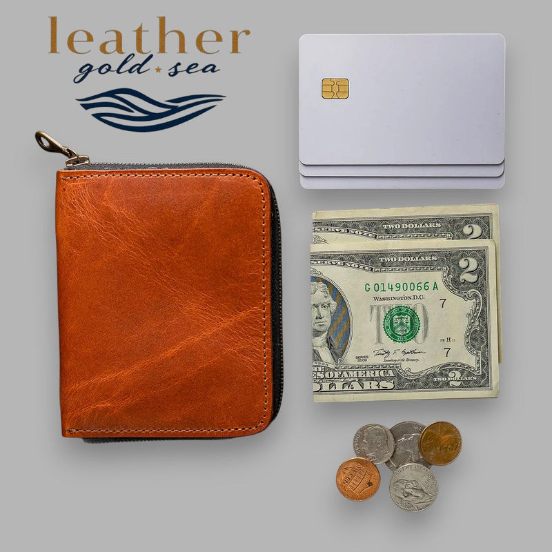 Wallet for Men with Zip – Brown genuine leather