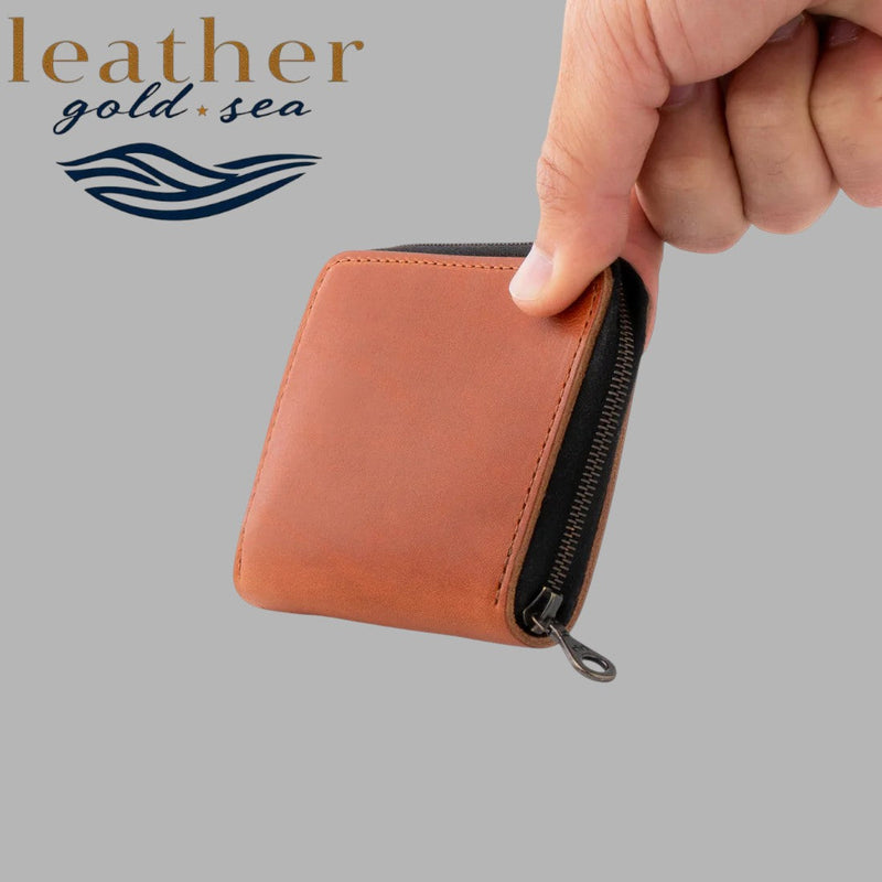 Wallet for Men with Zip – Brown genuine leather