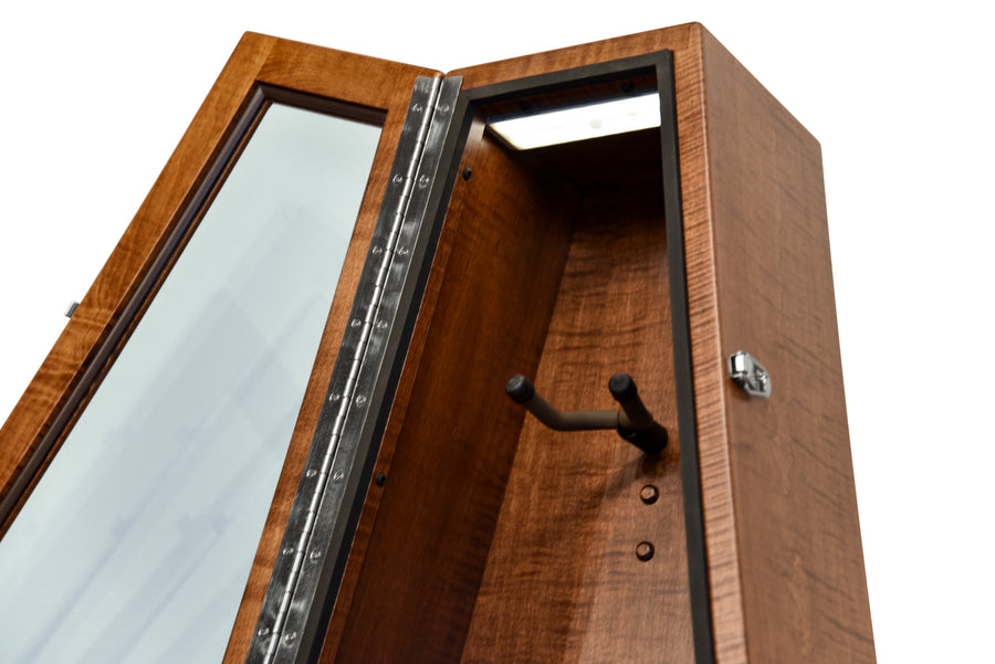 ClimaStand Triangle Humidor with Base - Flamed Maple with Boston Stain