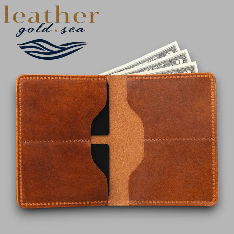 Cowhide Wallet Mens – Handmade Brown Genuine Leather