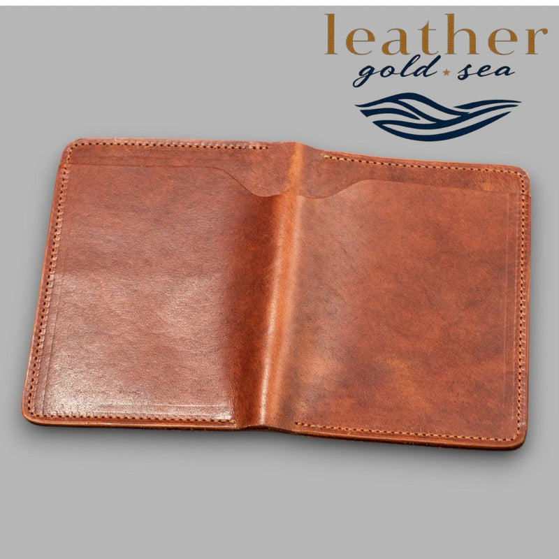 Cowhide Wallet Mens – Handmade Brown Genuine Leather