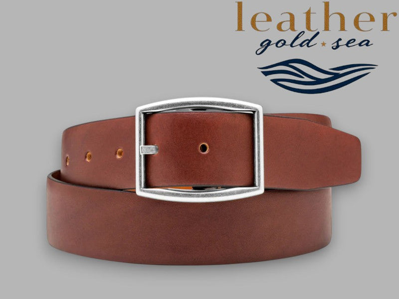 Handmade Brown Leather Belt for Men – Multiple Sizes