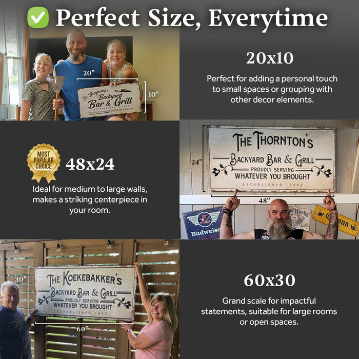 Backyard Bar Grill Sign 1