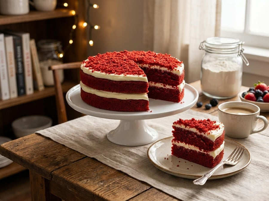 AnAndy and Sugar-Free Red Velvet Cake, 2.4 lb – Belgian Cocoa, Sugar-Free Cream Cheese Frosting, Keto & Diabetic-Friendly Birthday Gift