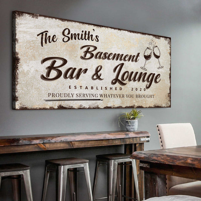 Personalized Basement Bar Sign Custom Bar Signs For Home Bar Perfect Man Cave Wall Decor
