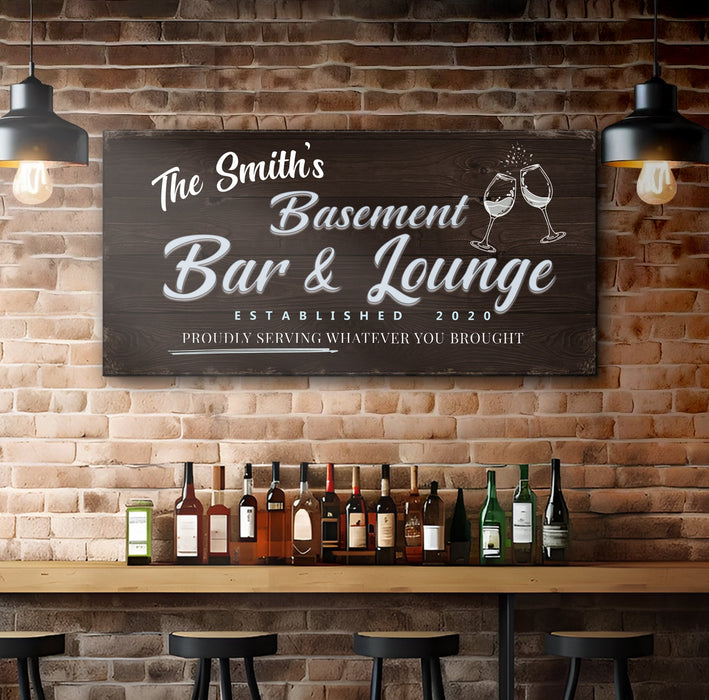 Basement Bar And Lounge Sign Iv