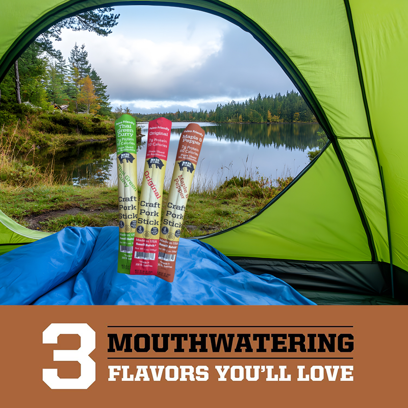 Craft Pork Snack Stick Sample (3 sticks total) by Big Fork Brands