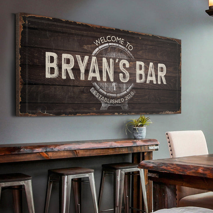 Beer Barrel Bar Sign Custom Bar Signs For Home Bar Ideal Man Cave Wall Decor Perfect Gift For Him