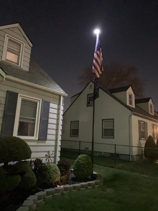 Telepatriot 400 Lumen Solar Flagpole Light - 48 LED Orbital System