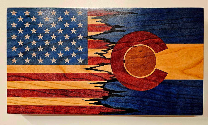 Colorado United Handcrafted Patriotic Wall Flag – Made by U.S. Veterans