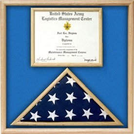 Air Force Flag and certificate Display case., , The Military Gift Store, Air Force Flag