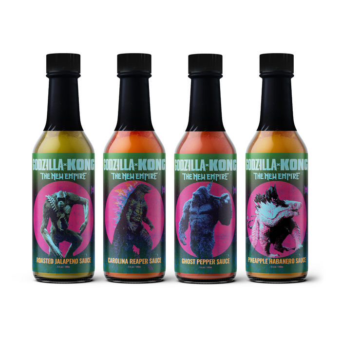 Godzilla x Kong Hot Sauce 4-Pack