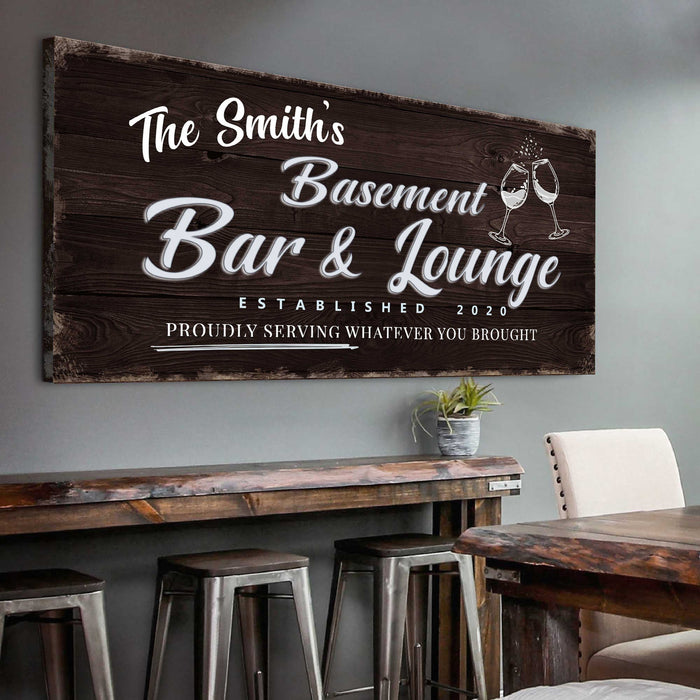 Basement Bar And Lounge Sign Iv