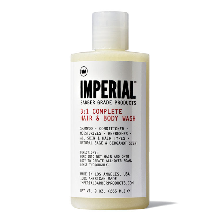 3-in-1 Shampoo, Conditioner & Body Wash — 9 oz 3-in-1 hair-and-body wash bottle, front label