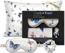 Market Fresh Beauty Mulberry Silk Sleep Set, Pillowcase, Eye Mask and Hair Scrunchie, Silk, Butterfly