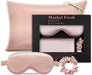 Market Fresh Beauty Mulberry Silk Sleep Set, Pillowcase, Eye Mask and Hair Scrunchie, Silk, Pink