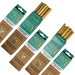 Cocktail Reusable Reed Straw Bundle 5 Pack Angled