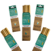 Cocktail Reusable Reed Straw Bundle 5 Pack Spread with three opened