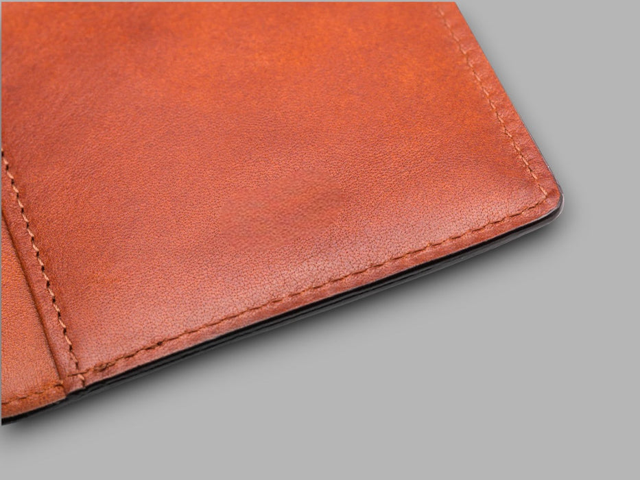 Handmade Mens Leather Bifold Wallet– Brown