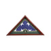 US Flag Display Case with Army Medallion, 5' x 9'6 Mahogany Case, , The Military Gift Store, Triangle flag display