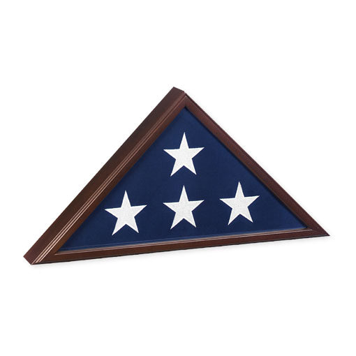 Veteran Flag Case - Fit for 5' x 9.5' Flag - Cherry or Black or Vintage Oak., Veteran Flag Case - Fit for 5' x 9.5' Flag, The Military Gift Store, Triangle flag display