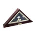 Flags Connections - 5'x9' Flag Display Case for American Veteran Burial Flag - Solid Wood, Cherry Finish - Small Base - Navy., 5'x9' Flag Display Case for American Veteran Burial Flag - Solid Wood., The Military Gift Store, Triangle flag display