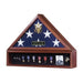 Presidential Flag Case and Medal Display Case - Material Walnut or Cherry. - The Military Gift Store