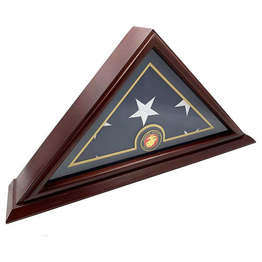 5x9 Burial/Funeral/Veteran Flag Elegant Display Case with Bas, 5x9 Burial/Funeral/Veteran Flag Elegant Display Case with Base., The Military Gift Store, Medallion Flag cases